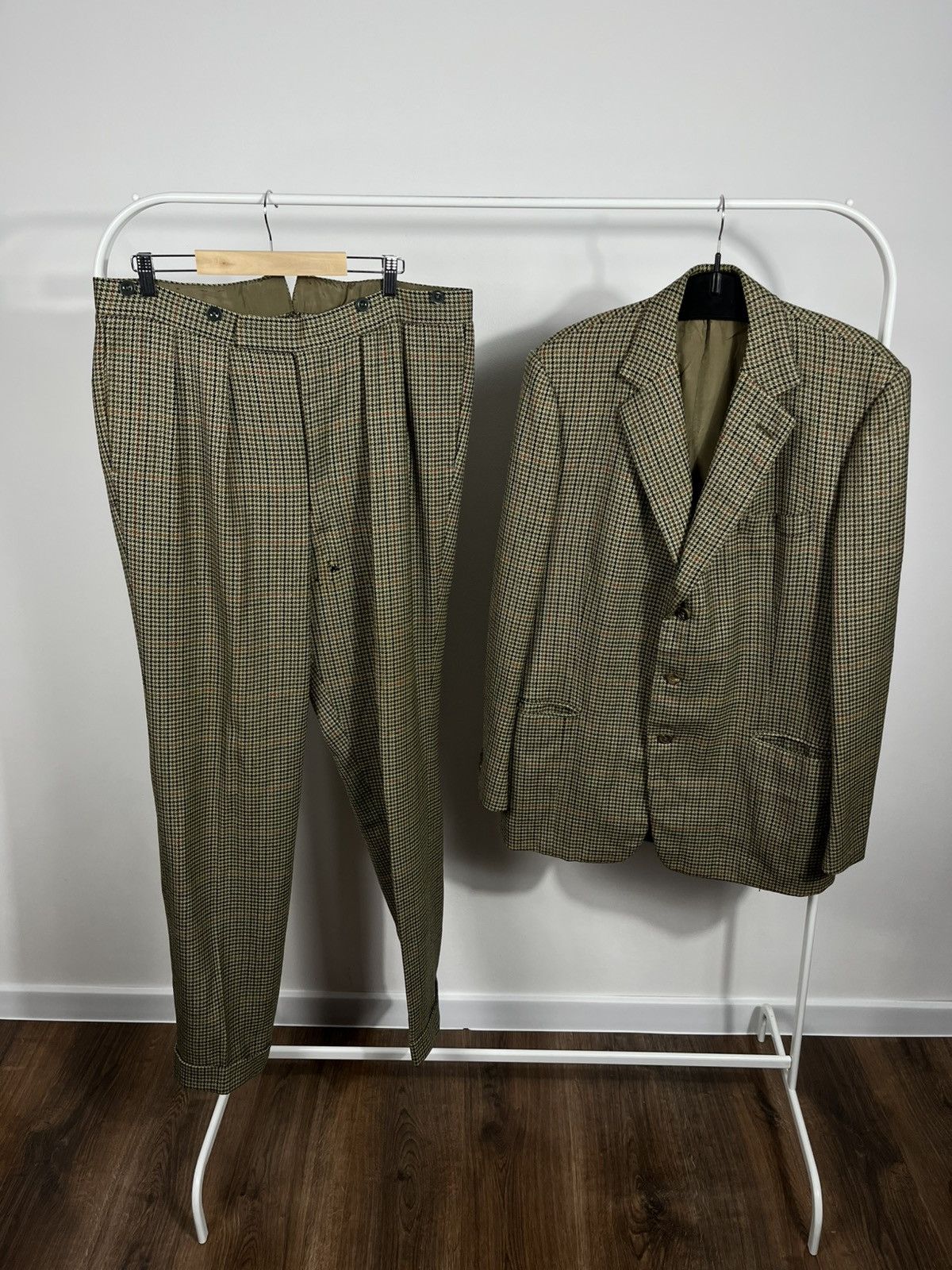Savile Row Vintage 1989 Savile Row Wool Blazer Pants Set Size 42R - 2 Thumbnail