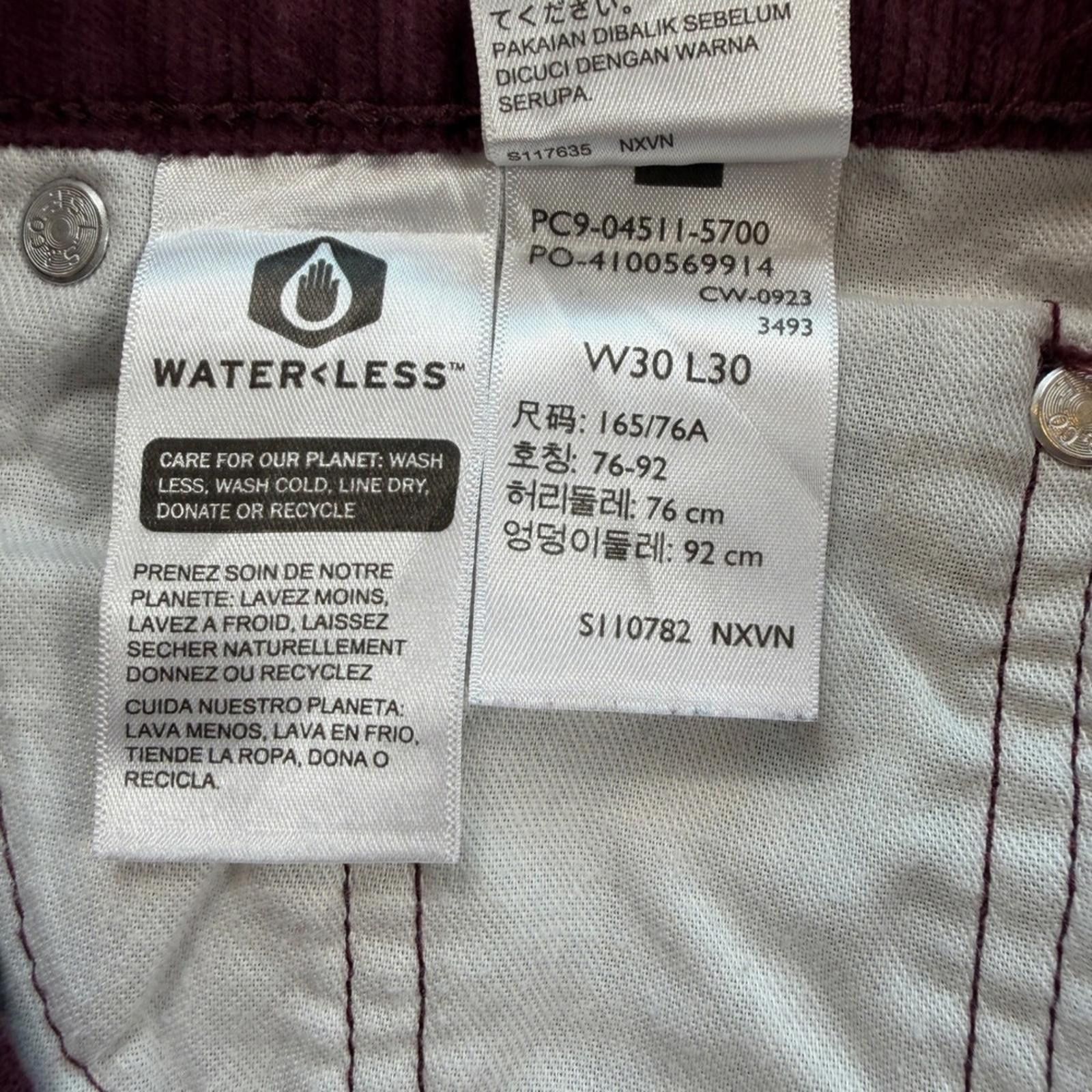 Levi's Levis 511 Slim Fit Burgundy Corduroy Pants Mens 30x30 Maroon Size 30" / US 8 / IT 44 - 6 Thumbnail