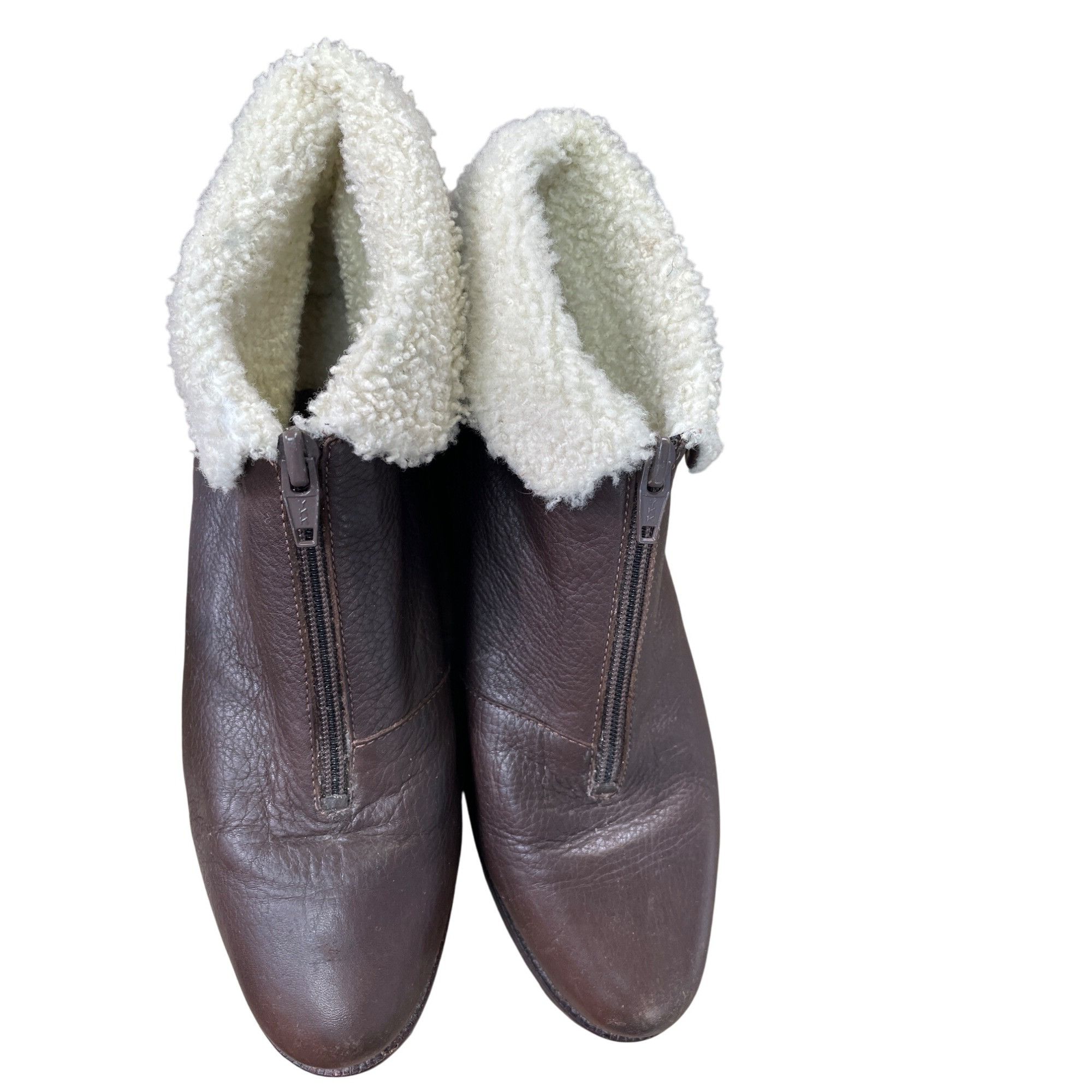 Cole Haan Cole Haan Womens Brown Leather Fur-Lined Ankle Boots Size 7. Size US 7.5 / IT 37.5 - 16 Thumbnail