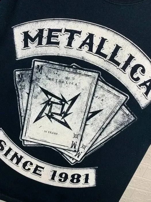 Metallica Metallica T-shirt since 1981 card size M black band tee Size US M / EU 48-50 / 2 - 2 Thumbnail