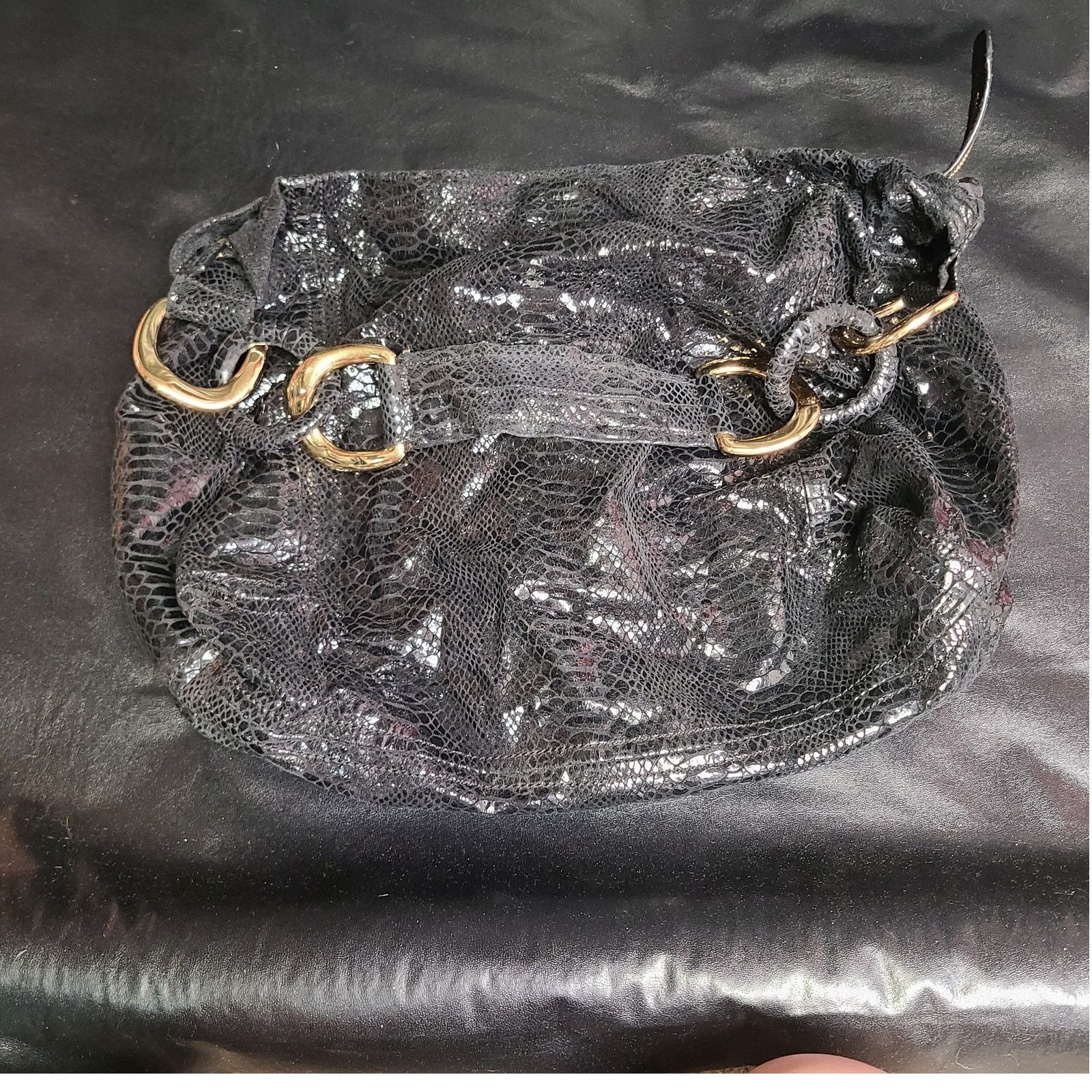 Michael Kors Michael Kors black snakeskin calfskin purse Size ONE SIZE - 7 Thumbnail