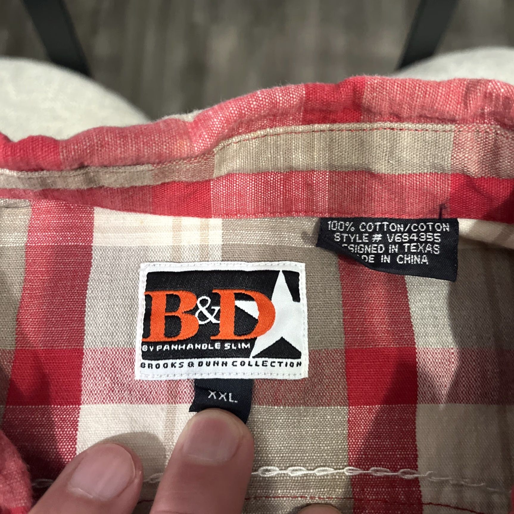 Vintage VINTAGE B & D By Panhandle Slim Rockabilly Shirt Red Western Plaid Diamond Snap Mens 2XL Size US XXL / EU 58 / 5 - 3 Thumbnail