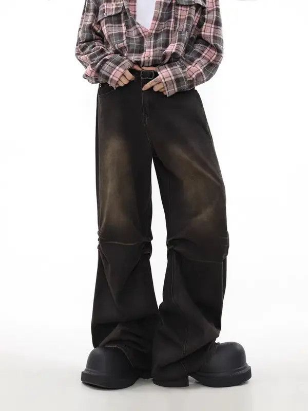 Japanese Brand VIBE Vintage vibe washed pleated straight-leg jeans Size US 32 / EU 48 - 4 Thumbnail