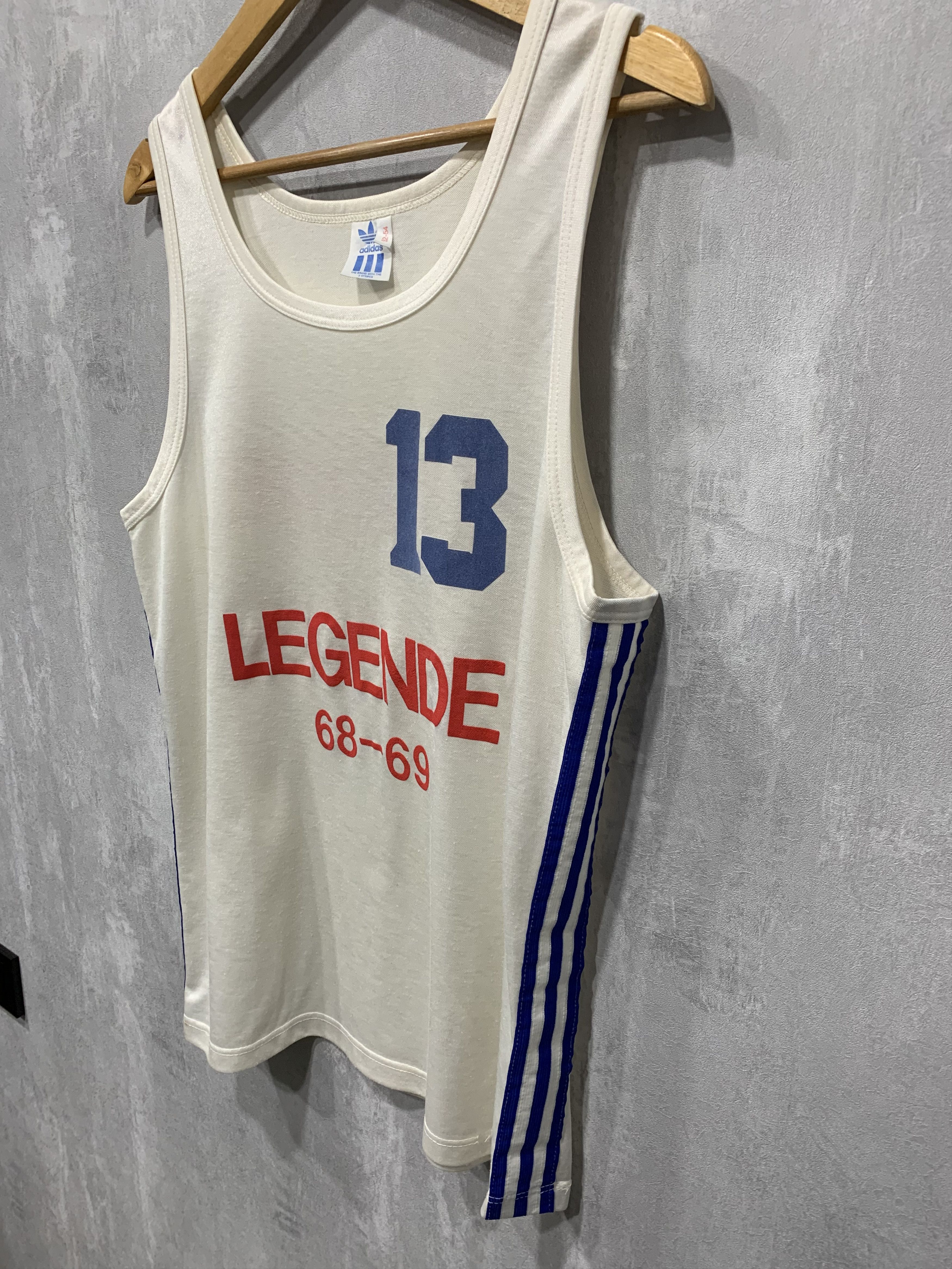 Adidas × Vintage Vintage Adidas Tank Top Sleeveless Legende Big Logo Rare 80s Size US L / EU 52-54 / 3 - 5 Thumbnail