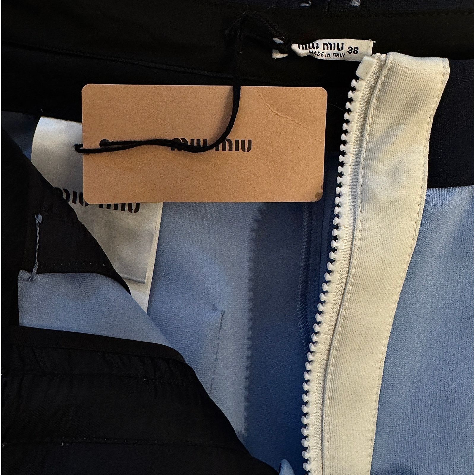 Miu Miu Miu Miu NWT Feather-trimmed Tech-jersey Pants In Blue Size 28" / US 6 / IT 42 - 7 Thumbnail