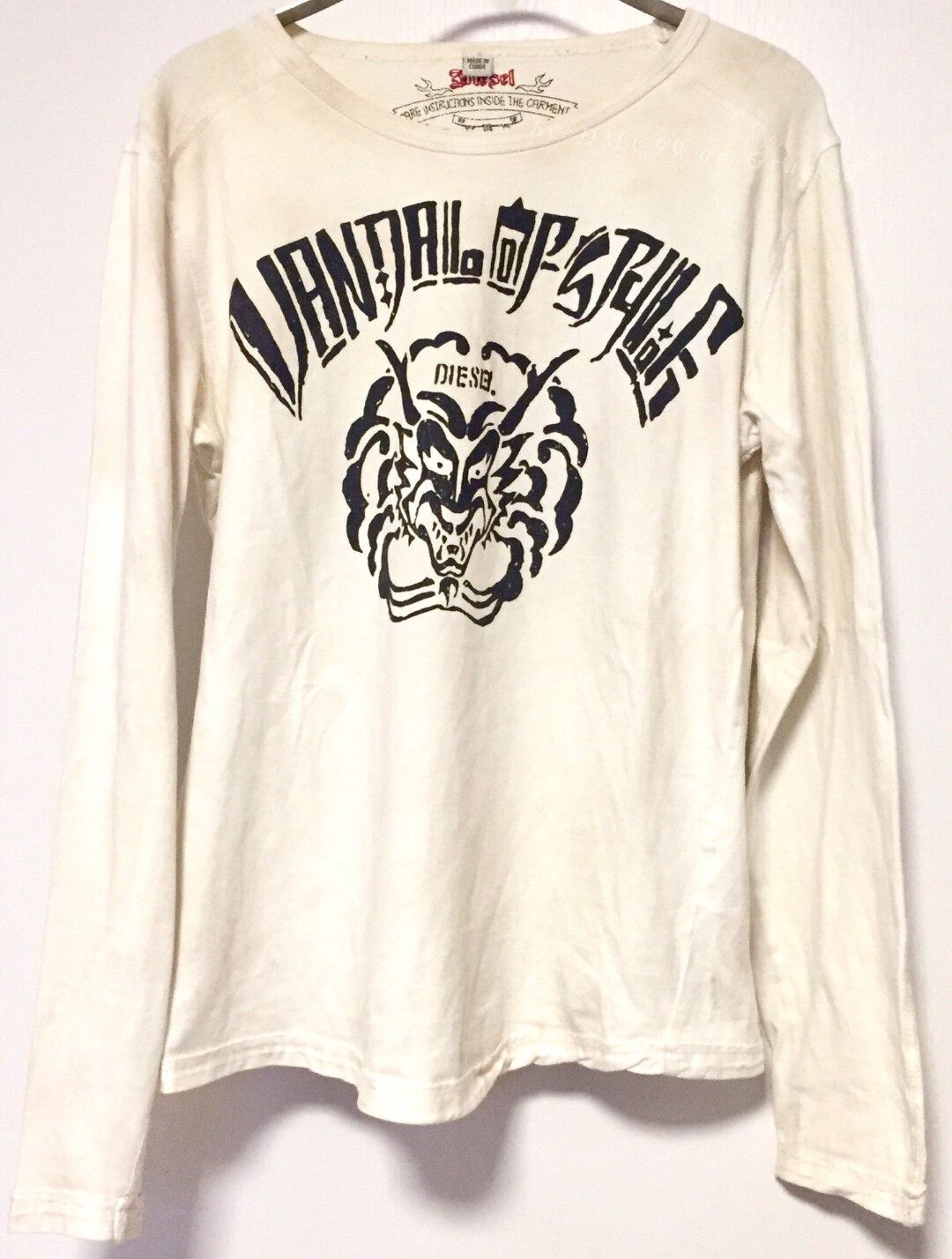 Takahiromiyashita The Soloist. Diesel Vintage Distressed Cotton T-Shirt Size US M / EU 48-50 / 2 - 1 Thumbnail