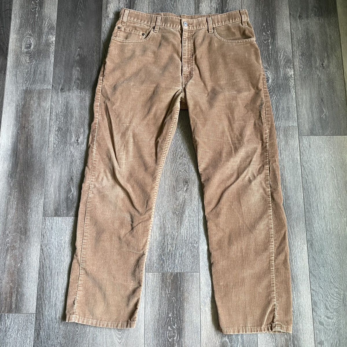 Levi's Vintage 1990s Levi’s Corduroy Straight Wash Tan Pants 36x30 Size US 36 / EU 52 - 2 Thumbnail