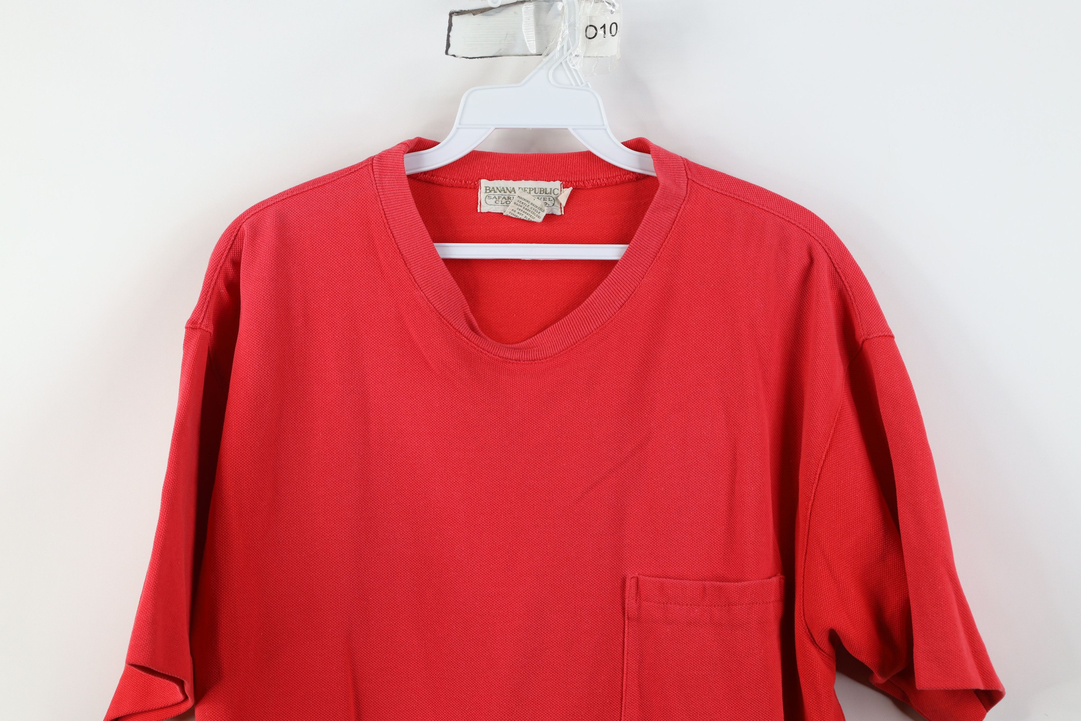 Banana Republic Vintage 90s Banana Republic Safari Knit Baggy T-Shirt Red Size US S / EU 44-46 / 1 - 2 Thumbnail
