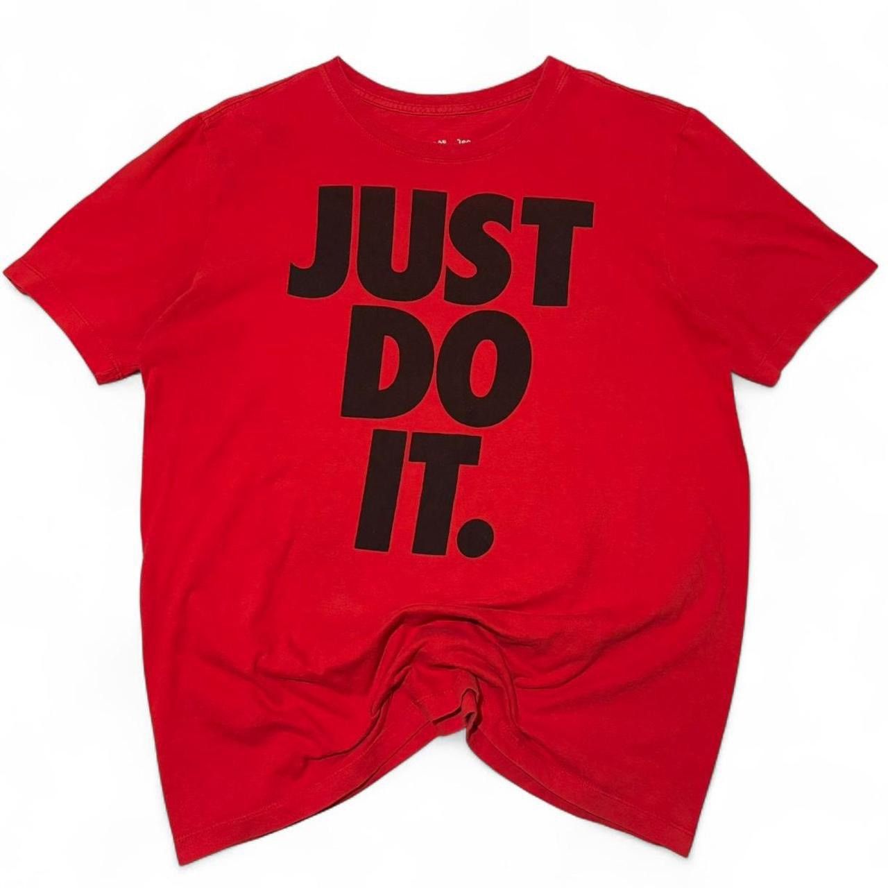 Nike Nike Red Just Do It Graphic Tee Size US M / EU 48-50 / 2 - 1 Thumbnail