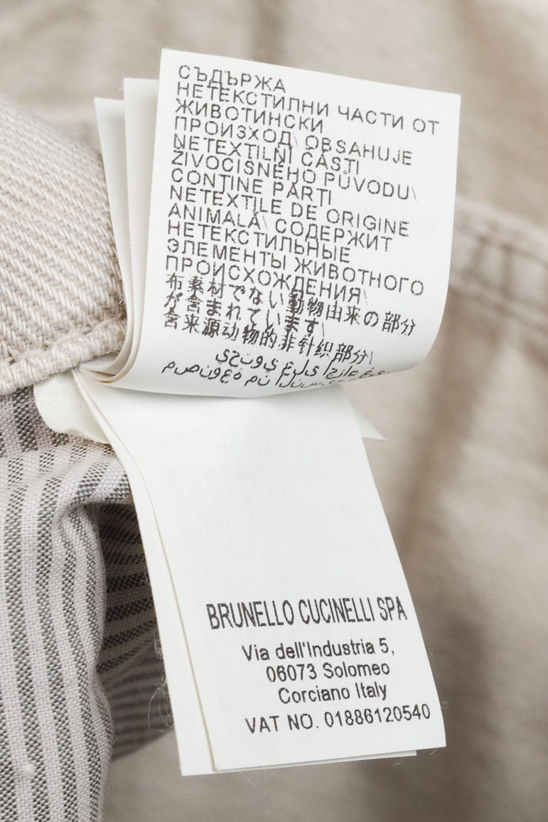 Brunello Cucinelli Brunello Cucinelli Men's Beige Slim-Fit Jeans Size US 42 / EU 58 - 14 Thumbnail