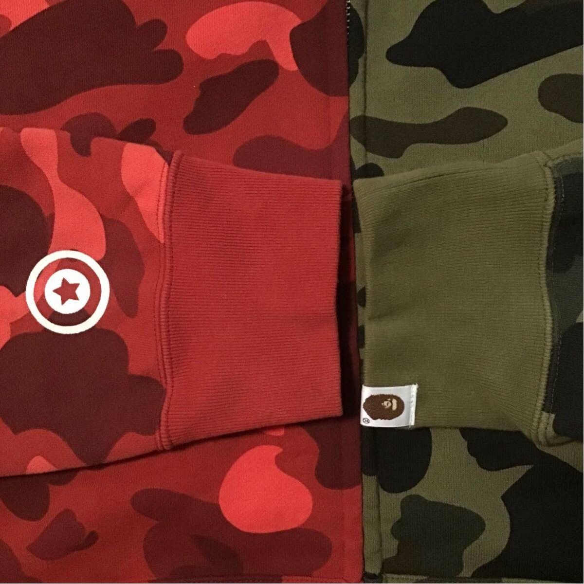 Bape BAPE Ape head full zip Hoodie 1st camo green × Red camo APE Size US XXL / EU 58 / 5 - 6 Thumbnail