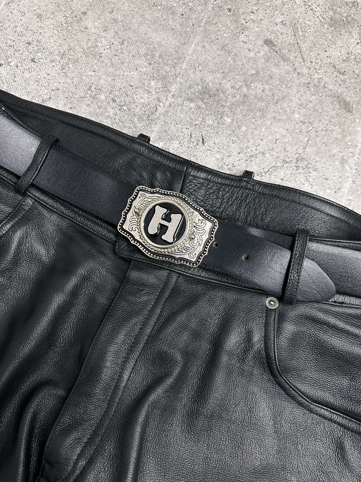 Raf Simons Vintage Made USA leather Belts Y2K style Harley Davidson GOA Size ONE SIZE - 3 Thumbnail