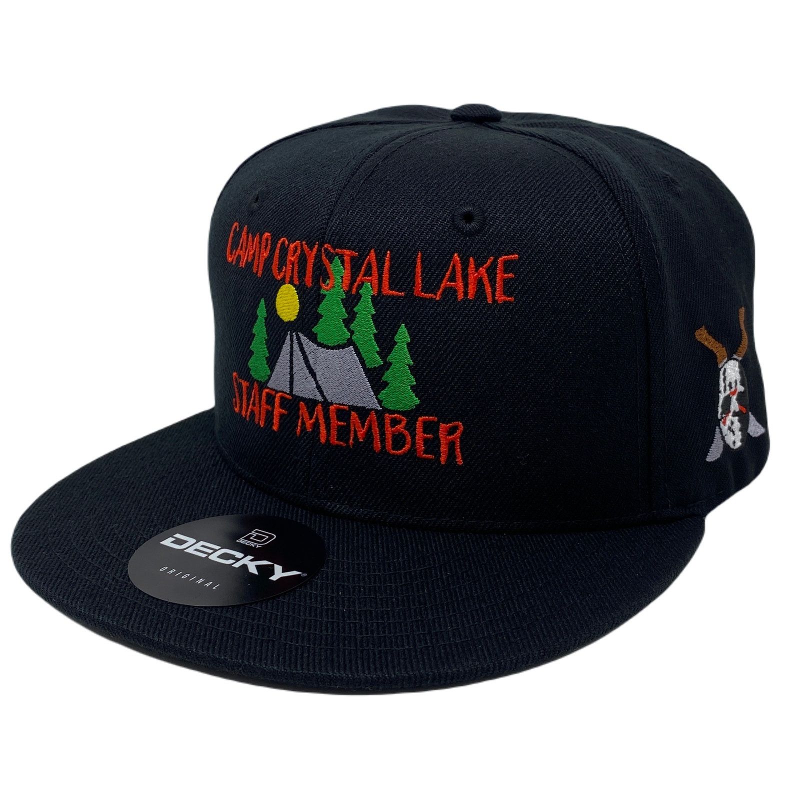 Other Camp Lake Staff Member Mask Snapback Hat All Black Size ONE SIZE - 3 Thumbnail