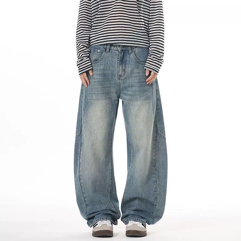 Japanese Brand American high-street retro baggy cutaway jeans for men Size US 32 / EU 48 - 1 Thumbnail
