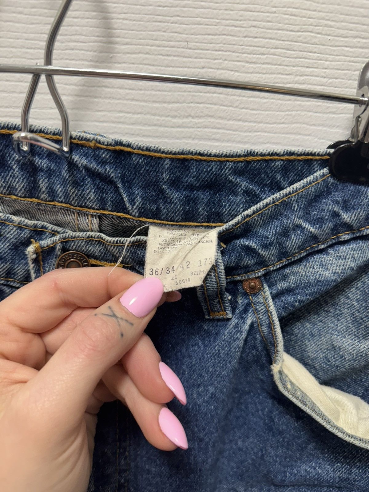 Levi's Vintage Clothing Levi's Levis 619 Orange Tab Vintage 00s Blue Denim Jeans 36 Size US 36 / EU 52 - 5 Thumbnail