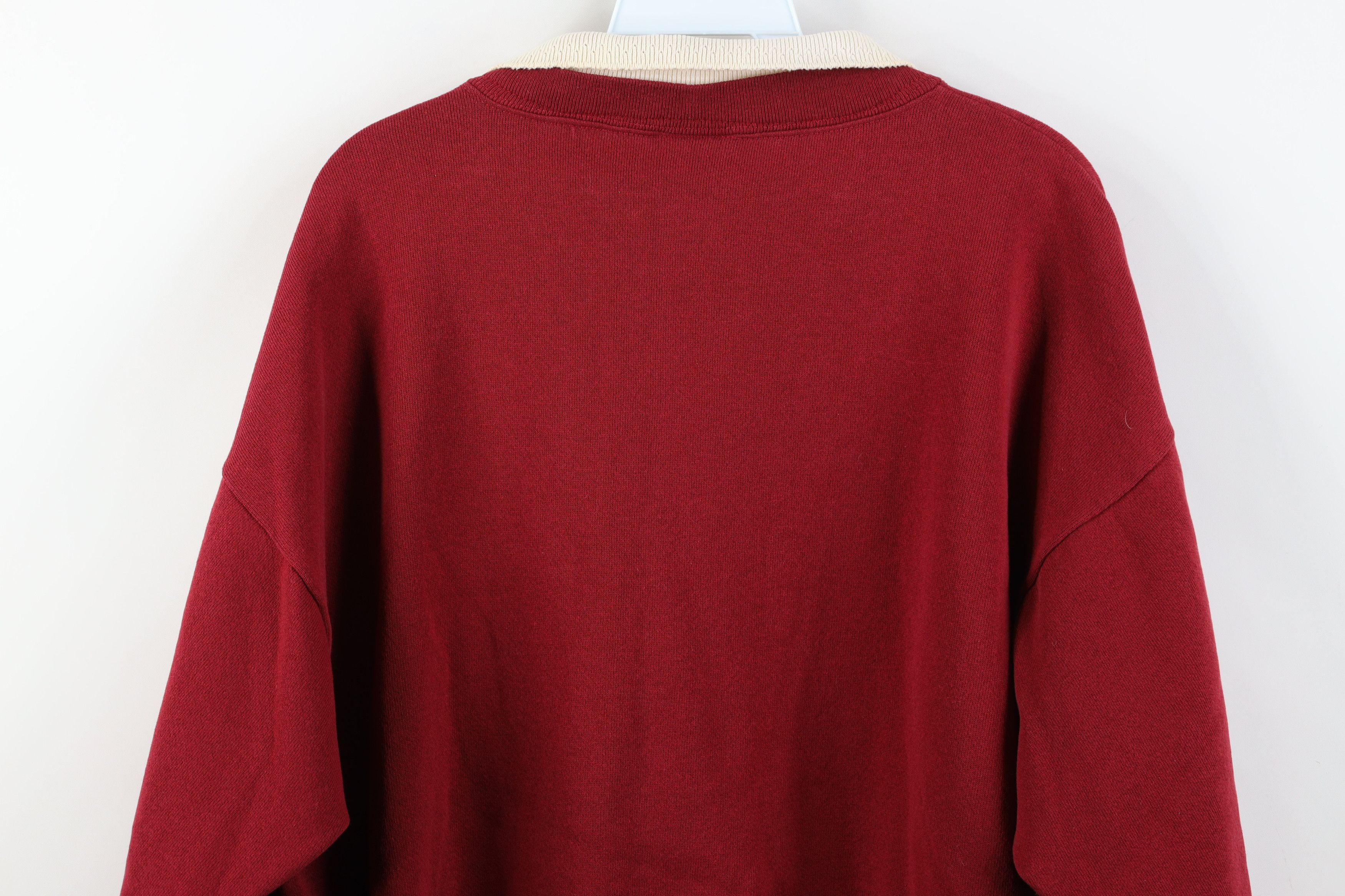 Vintage Vintage 90s Country Roads Farmhouse Collared Sweatshirt USA Size L / US 10 / IT 46 - 14 Thumbnail