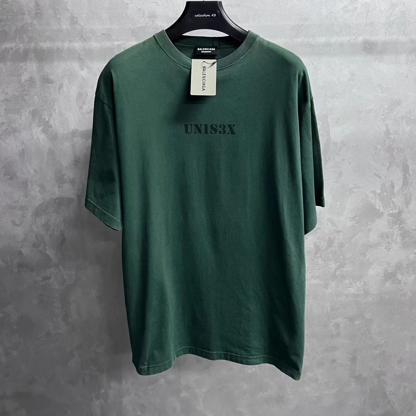 Balenciaga Balenciaga Deep Green Logo Print Crew Short Sleeve S Tee Size US S / EU 44-46 / 1 - 1 Thumbnail