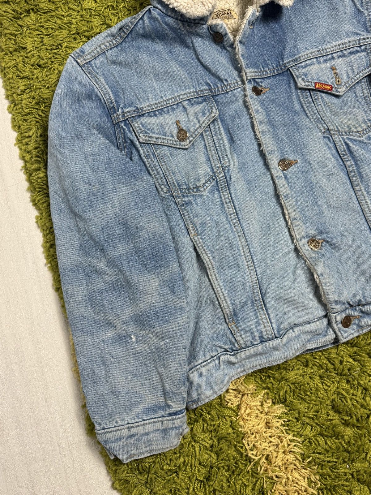 Big John Rare‼️ Vintage Big John Rare Jeans DISTRESSED Denim Trucker Size US M / EU 48-50 / 2 - 2 Thumbnail
