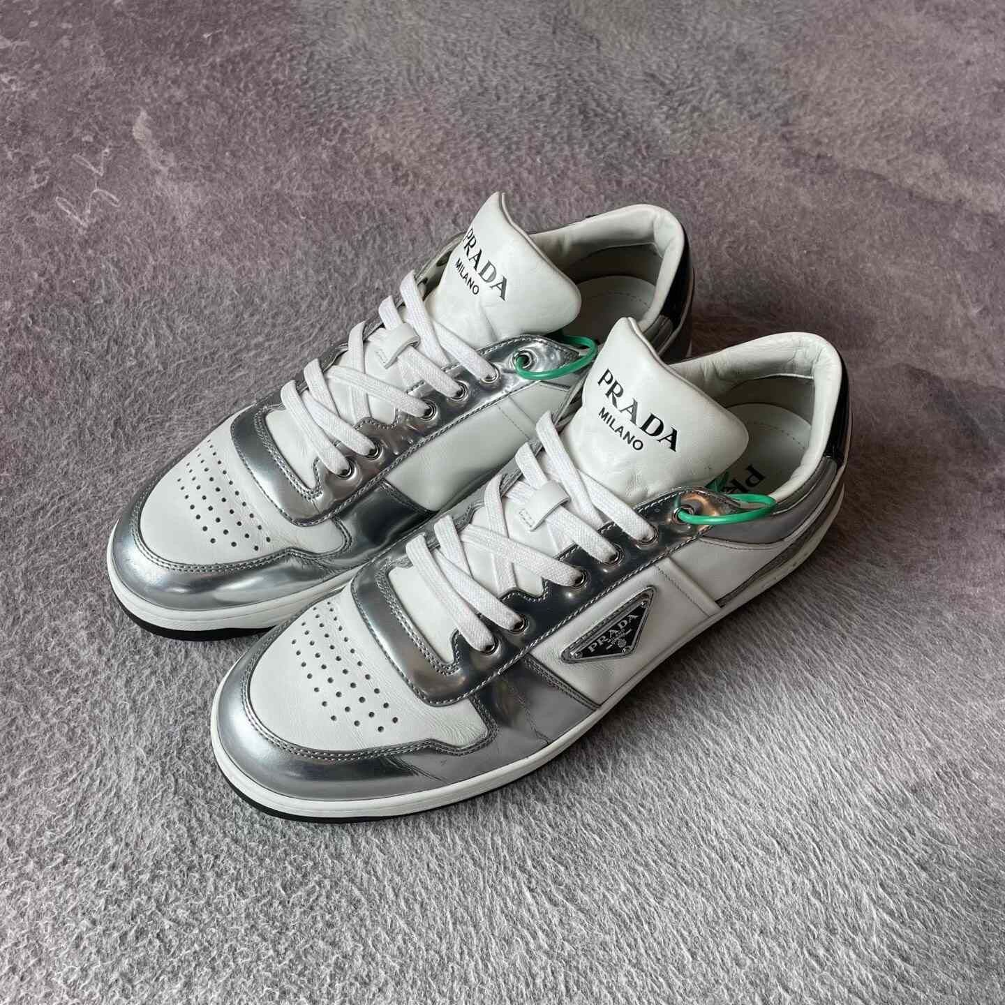 Prada Prada Down White Lowtop Sneakers 36 Men Size US 5 / EU 37 - 1 Thumbnail