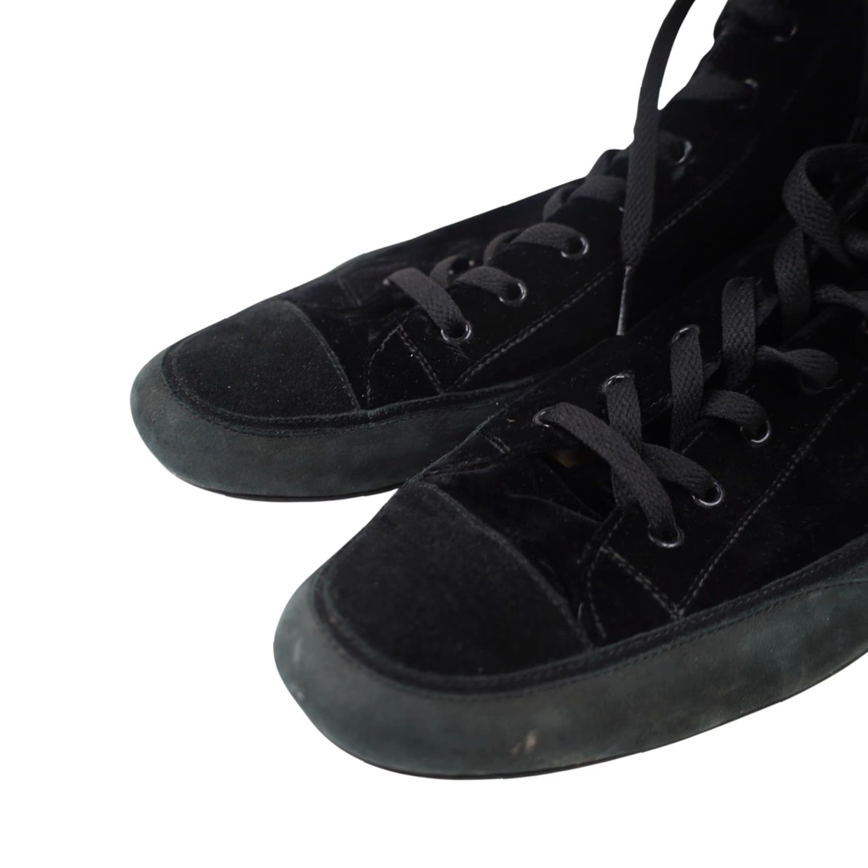 Hope Hope For Men Italian Leather Crushed Velvet Sneakers Men 12 Leather Black Sneakers Mens 12 Black Size US 12 / EU 45 - 3 Thumbnail