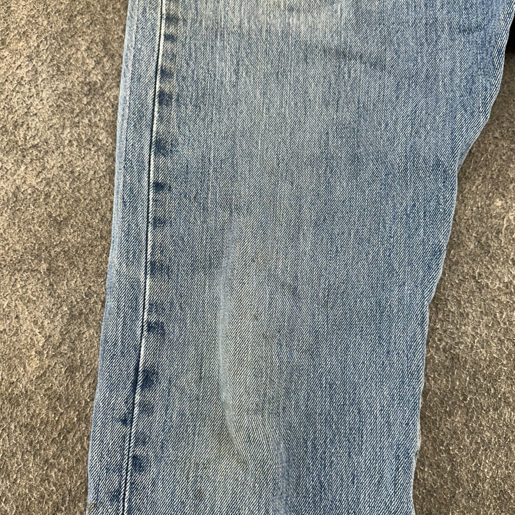 Levi's VINTAGE Levi's 501 Jeans Men 33x30 Blue Distressed Regular Fit Straight Inseam 30 Jeans Mens Levi's 500 Series Straight Size US 33 - 7 Thumbnail