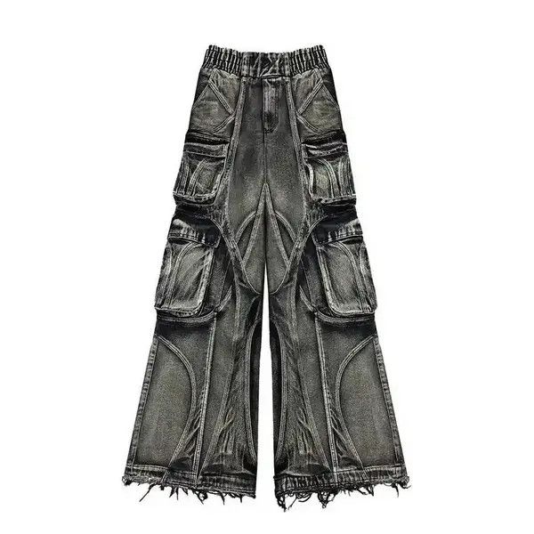 Japanese Brand VIBE Retro Style Distressed Baggy Jeans Size US 32 / EU 48 - 6 Thumbnail
