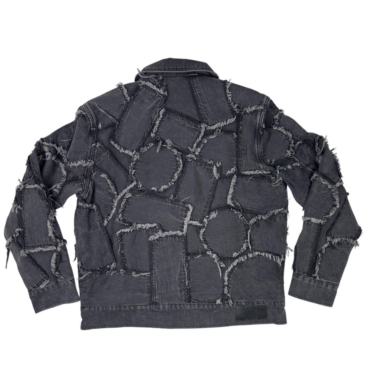 Nahmias Nahmias Distressed Black Denim Patchwork Jacket Blazer Size US M / EU 48-50 / 2 - 3 Thumbnail