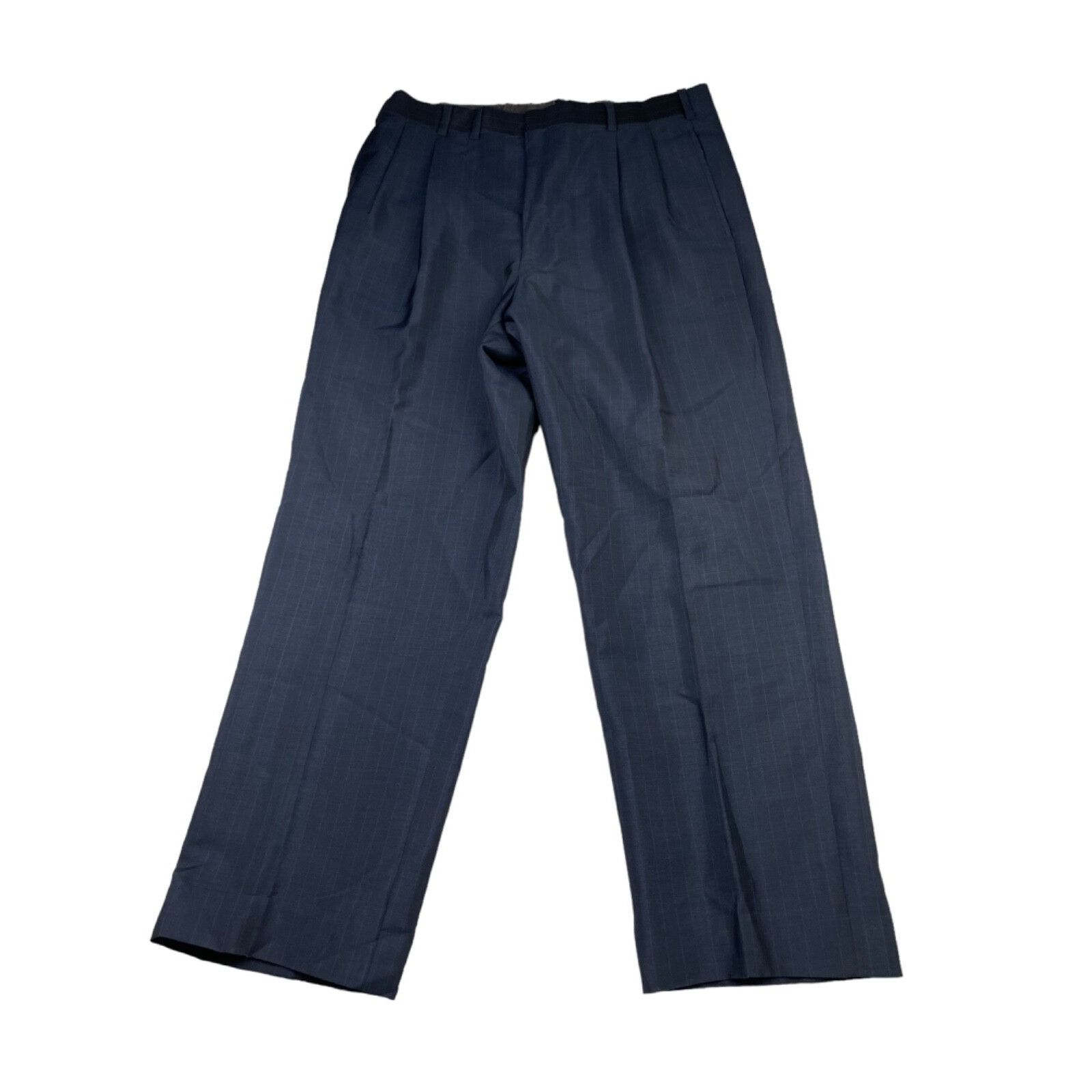 Oxxford Clothes VTG Oxxford Clothes Men's Manhattan Lightweight Suit Blue St Size 44R - 12 Thumbnail