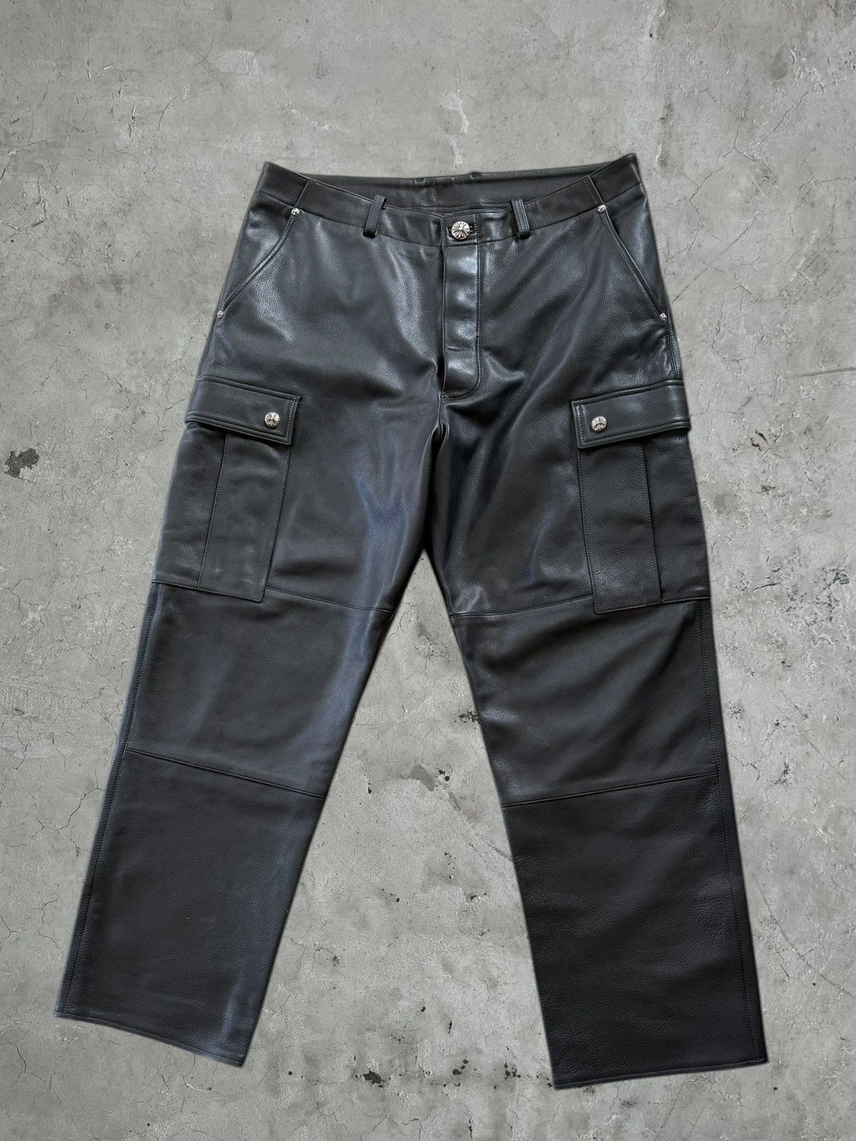 Chrome Hearts Chrome Hearts Leather Cargo Pants Size US 36 / EU 52 - 1 Thumbnail