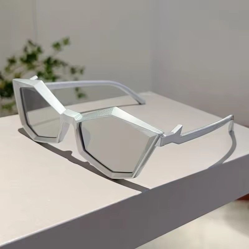 Electric Visual Irregular Rim Punk Sunglasses Size ONE SIZE - 1 Thumbnail
