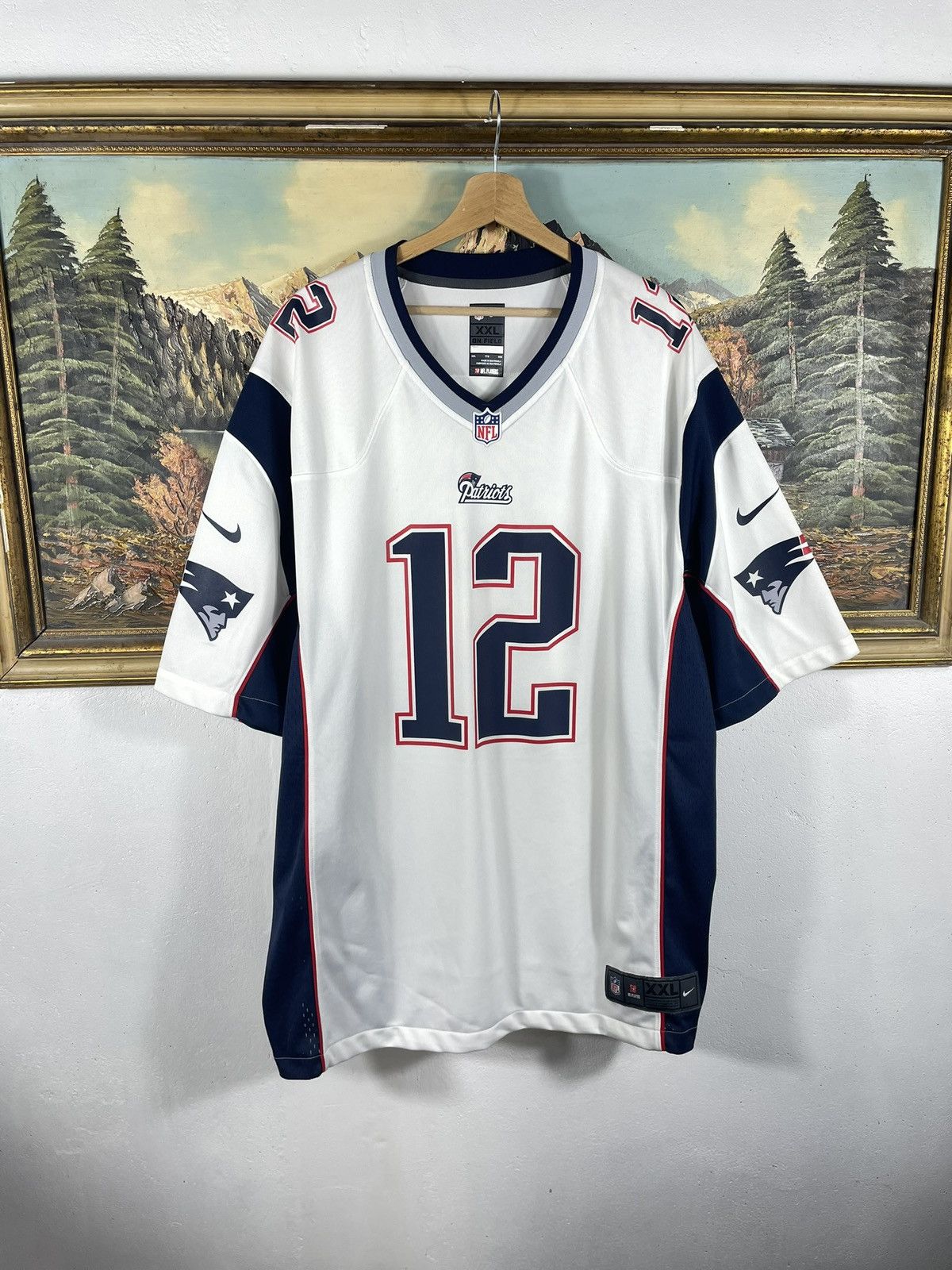NFL × Nike Nike NFL Patriots Jersey Short Sleeve Brady 12 Size US XXL / EU 58 / 5 - 1 Thumbnail