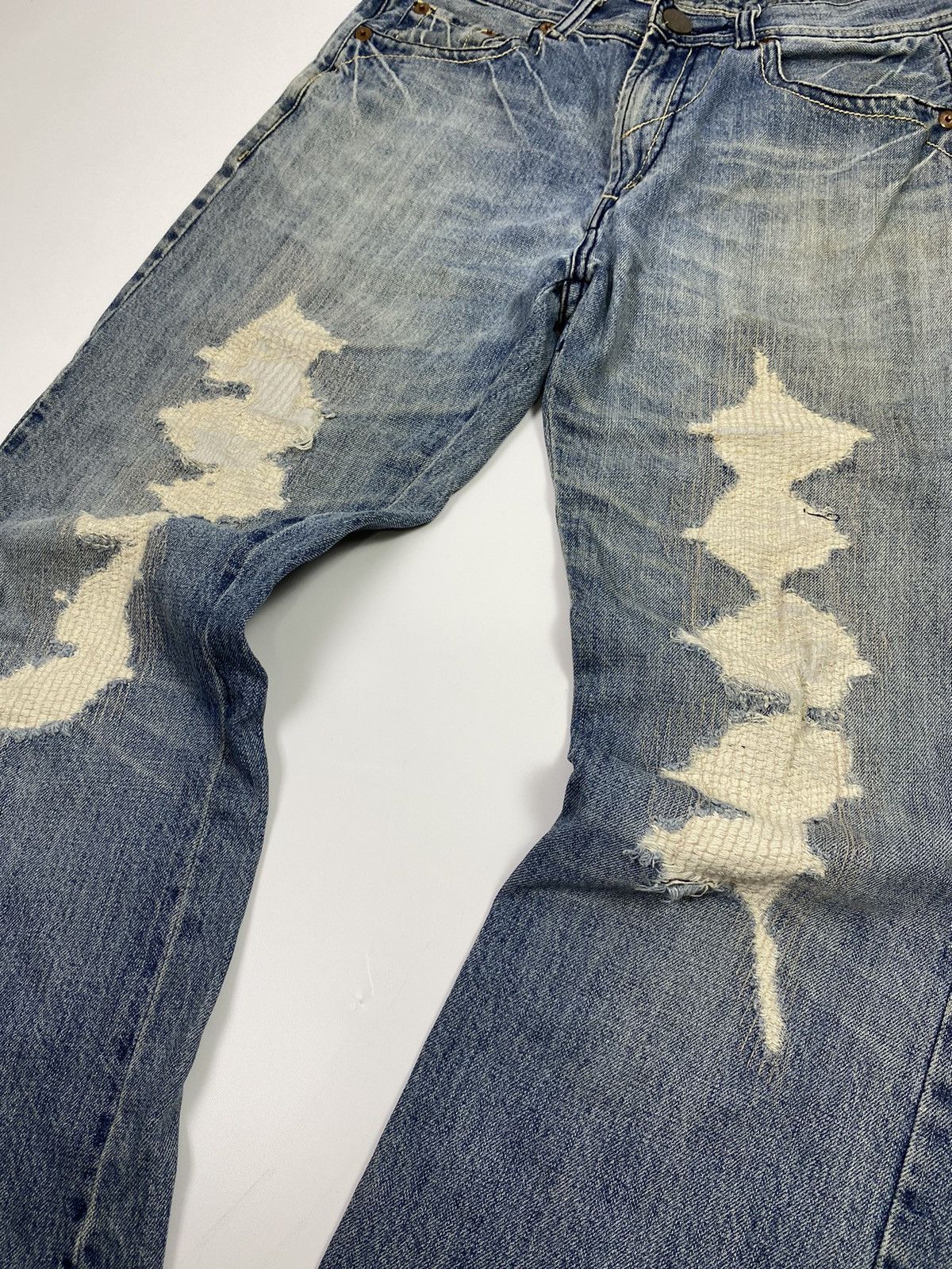 Beauty Beast × Hysteric Glamour osaka big train 📍 distressed studdet jeans japan 32x29 Size US 32 / EU 48 - 10 Thumbnail