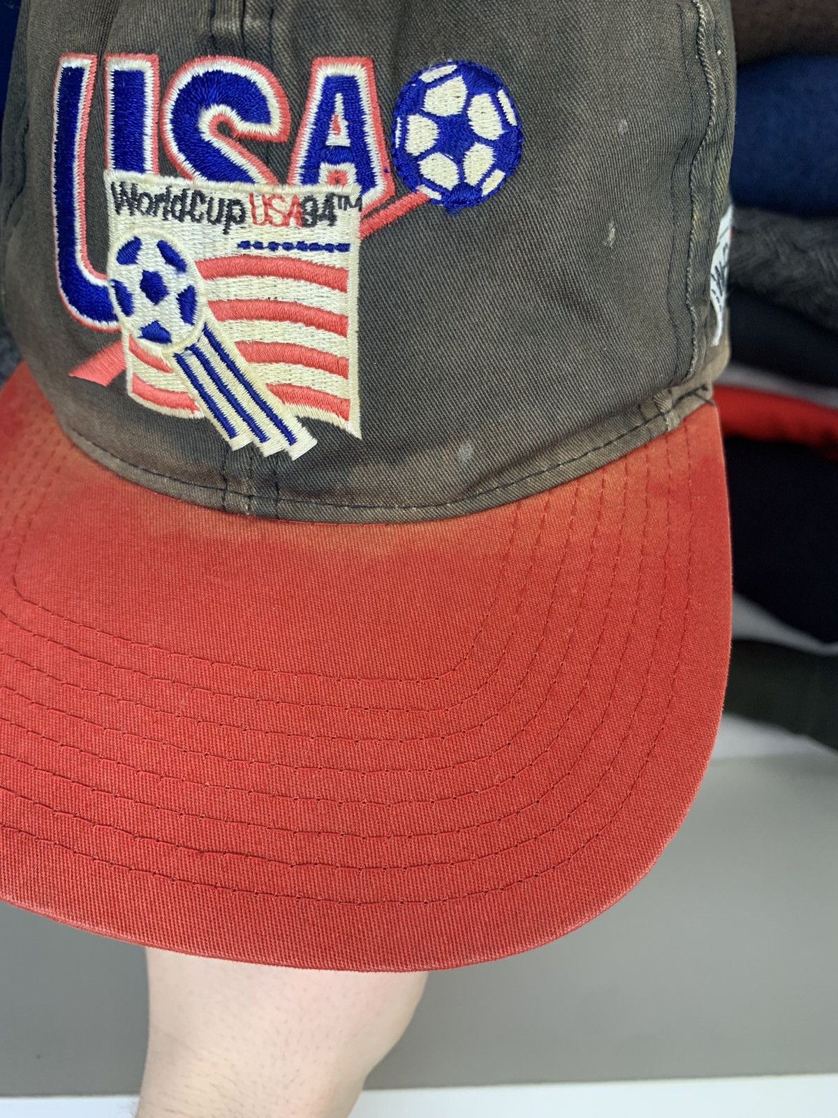 Vintage Vintage World Cup USA 94 Trashed Cap Hat Size ONE SIZE - 5 Thumbnail