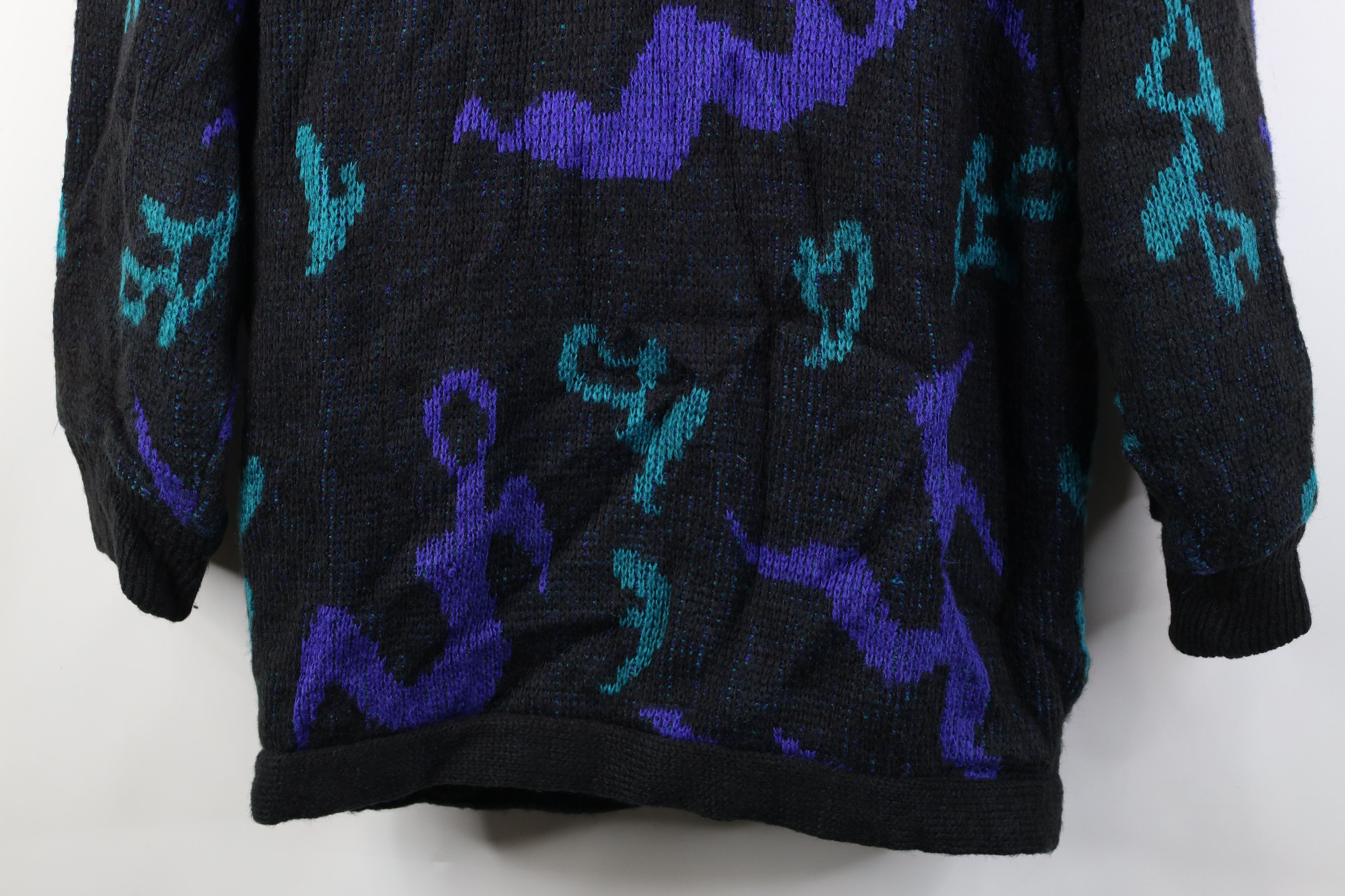 Vintage Vintage 80s 90s Streetwear Knit Sweater Jacket Swacket Size XXL / US 16-18 / IT 52-54 - 16 Thumbnail