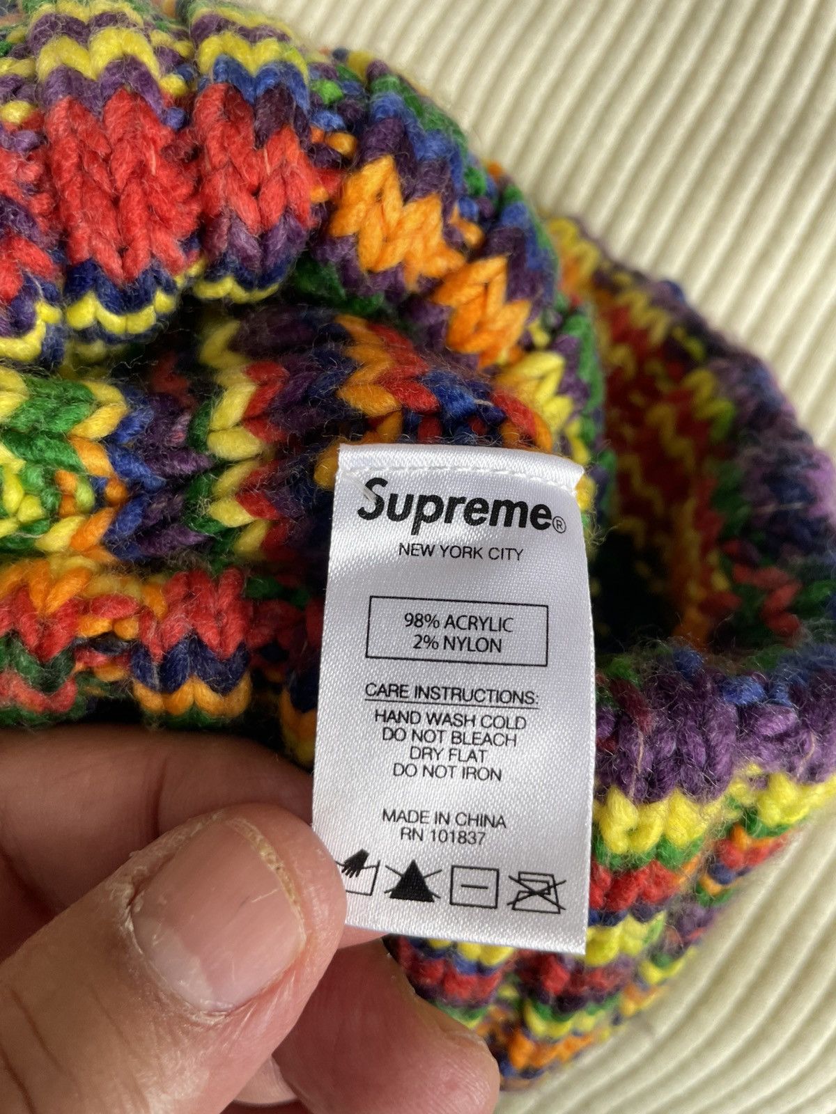 Supreme Multi Color beanie w Pom Pom Size ONE SIZE - 7 Thumbnail