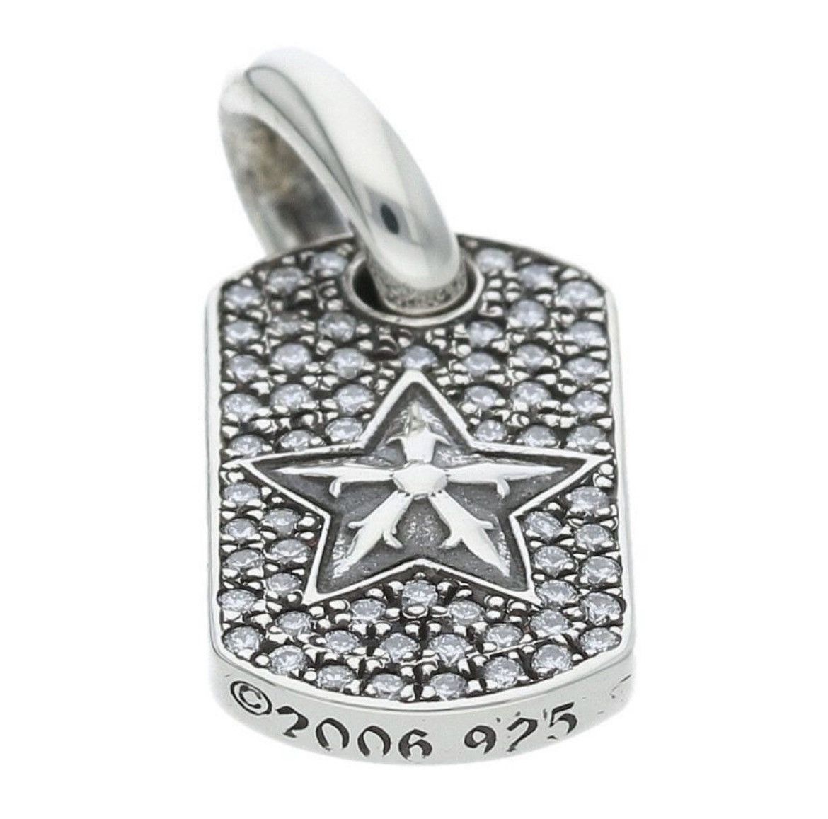 Chrome Hearts Chrome Hearts Tiny Dog Tag Star PAVE Necklace Size ONE SIZE - 4 Thumbnail