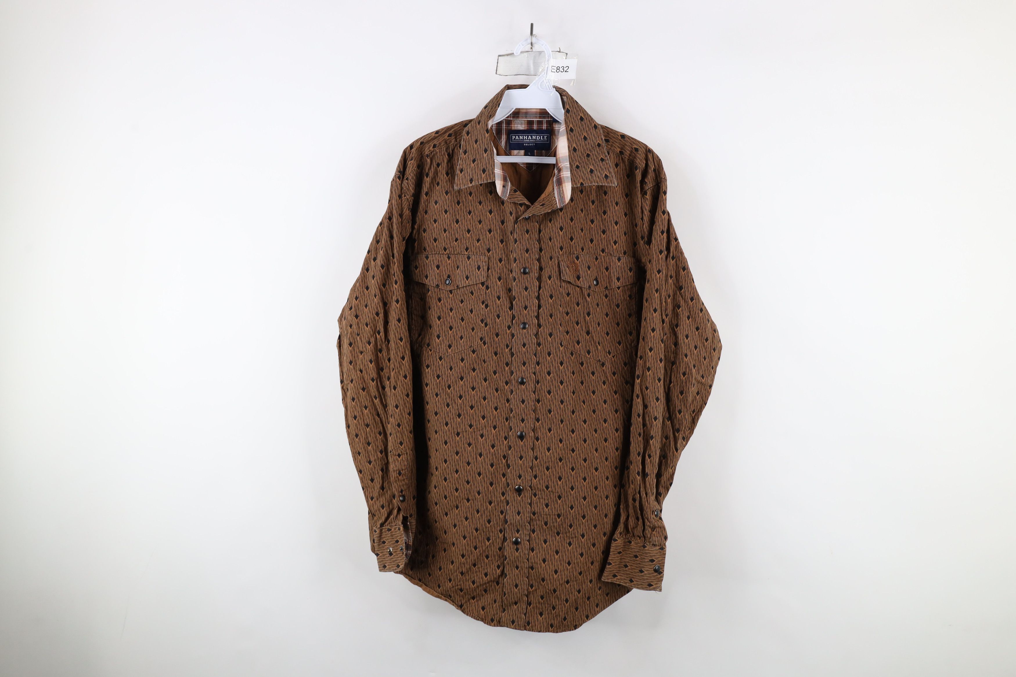 Vintage Vintage Rockabilly Rodeo Diamond Snap Button Collared Shirt Size US L / EU 52-54 / 3 - 1 Thumbnail