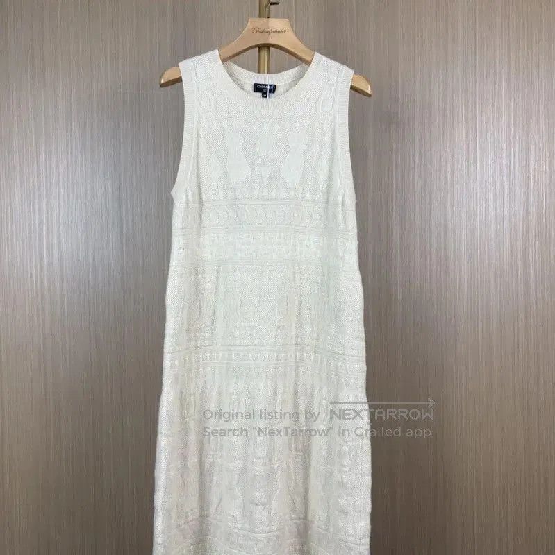 Chanel Knit Cream Cashmere Dress for Women .