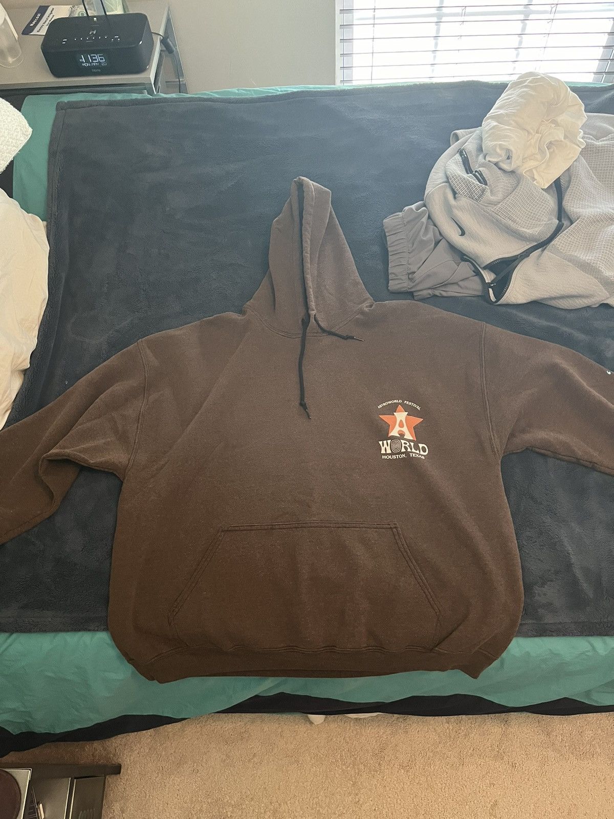 image of Travis Scott Astroworld Hoodie in Brown, Men's (Size XL)