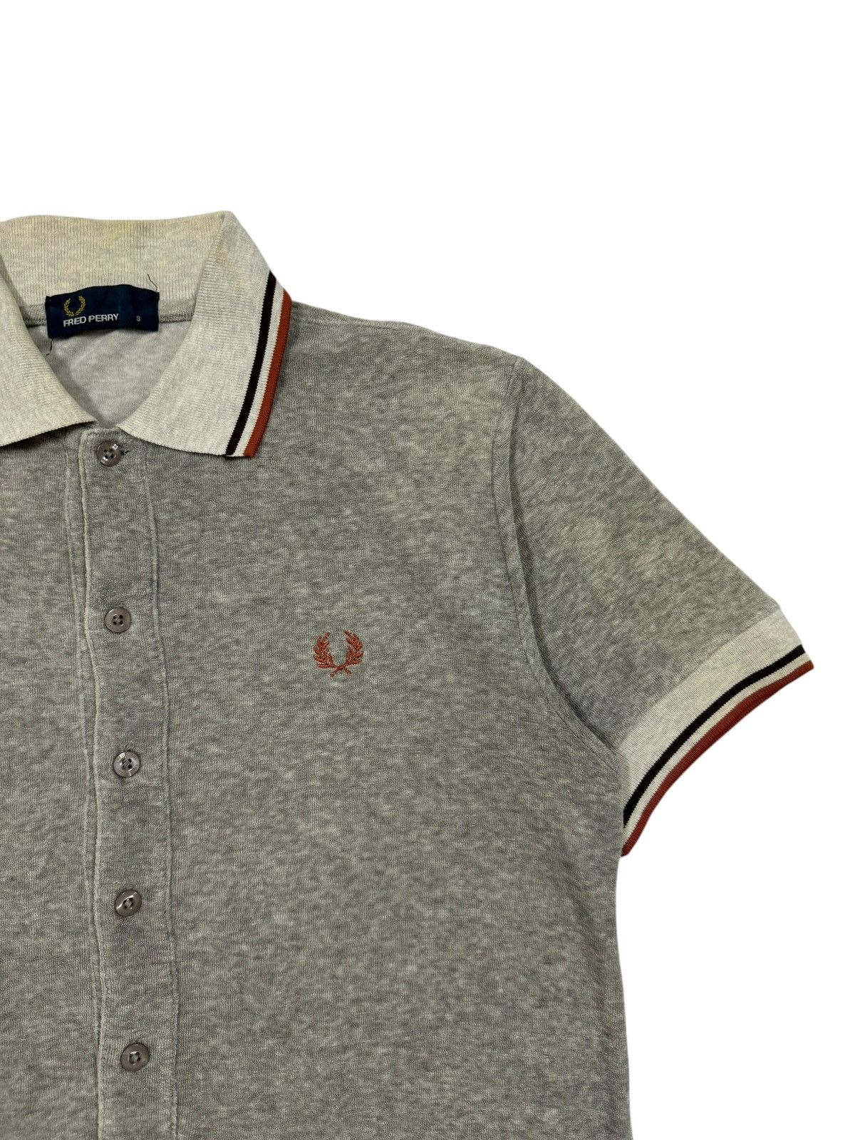 Fred Perry Fred Perry Terry Cloth Button Ups Long Polo Tee Size S / US 4 / IT 40 - 6 Thumbnail