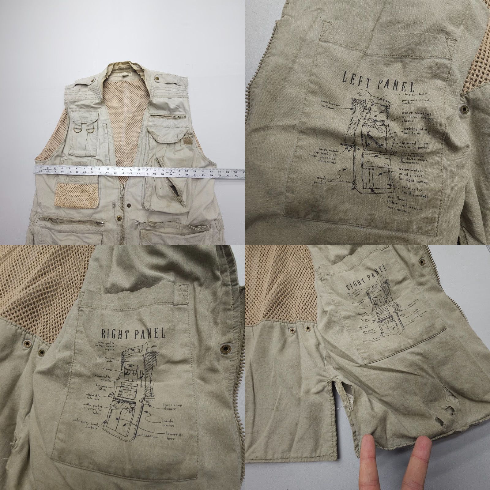 Banana Republic VINTAGE Banana Republic Vest Mens Large Safari Fishing Hunting Photography Thrashed Size US L / EU 52-54 / 3 - 8 Thumbnail