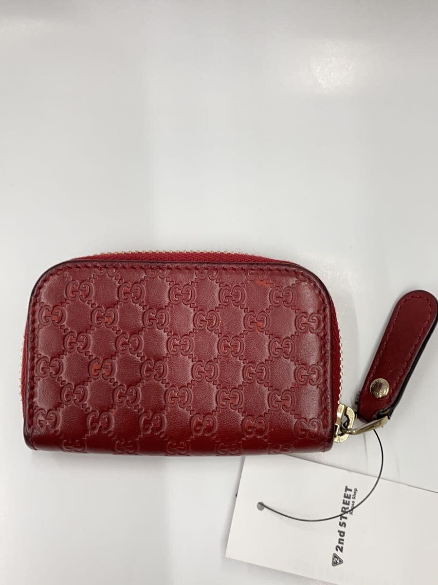 Gucci Gucci Leather Monogram Coin Case Red Size ONE SIZE - 2 Thumbnail