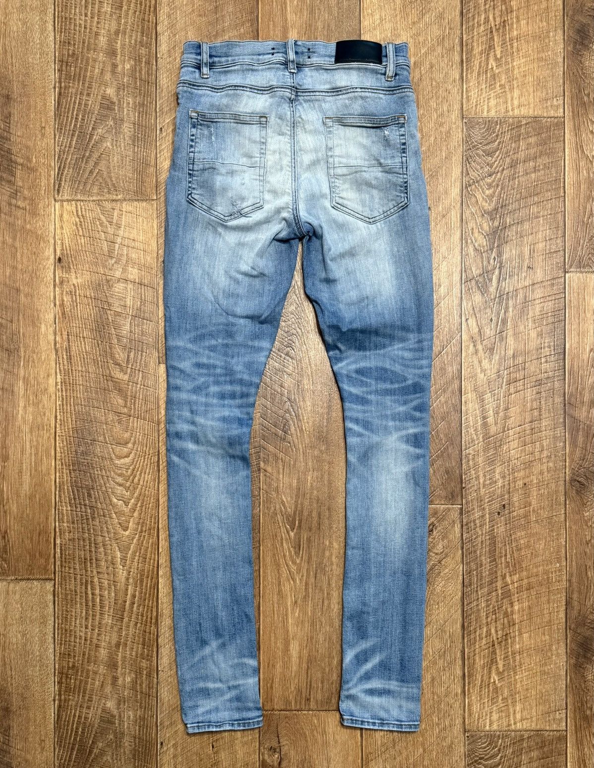 Amiri Amiri Ripped Light Blue Jeans Slim Fit Denim Pants Size US 31 - 15 Thumbnail