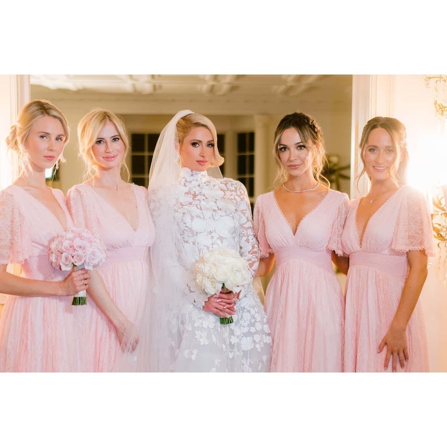 Alice + Olivia Alice + Olivia Charlsie Smocked Lace Maxi Dress Pink size 4 Size S / US 4 / IT 40 - 15 Thumbnail