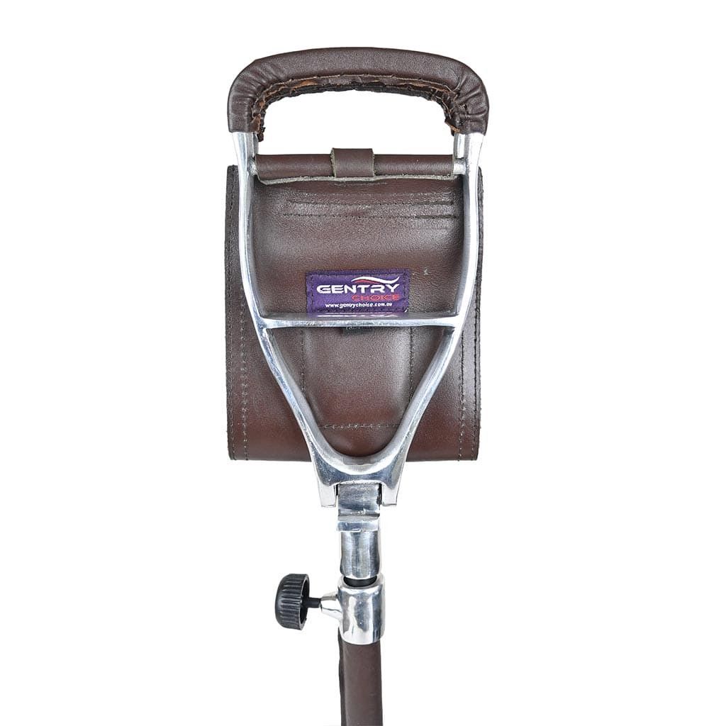Leather × Other Leather Walking Stick Folding Seat Venator Coffee Brown Size 40 - 3 Thumbnail
