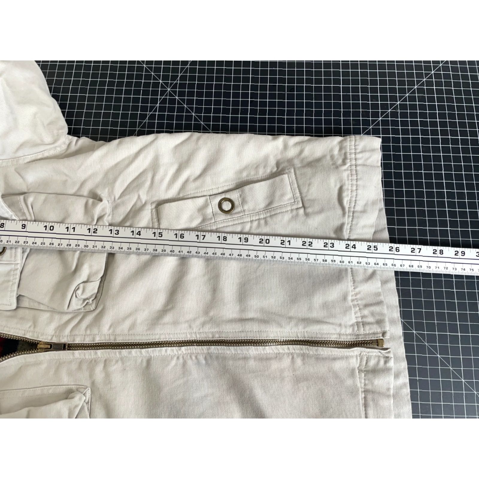 Vintage VINTAGE Urban Pipeline Jacket Canvas Blanket Lined Bomber Coat Short Zip Wool Lining Men Small Beige 90s Hipster Workwear Mens Size US S / EU 44-46 / 1 - 6 Thumbnail
