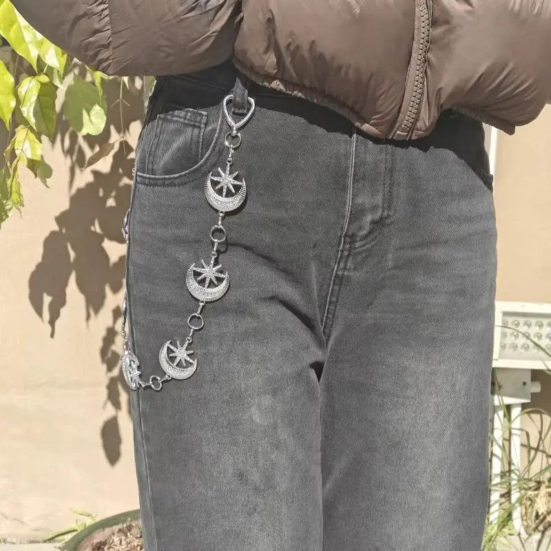 Jewelry Seven Stars Picking The Moon Rhinestone Waist Pants Chain Size ONE SIZE - 2 Thumbnail