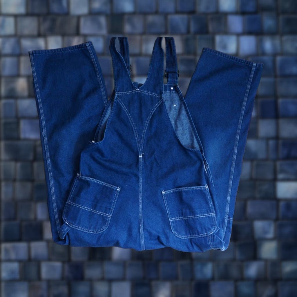 Sears VTG Sears Roebucks Denim Overalls Jeans Bibs 37x31 Blue 1990s Military/Landgirl Casual Mens Women? (Gender not explicit) Size US 37 - 1 Thumbnail