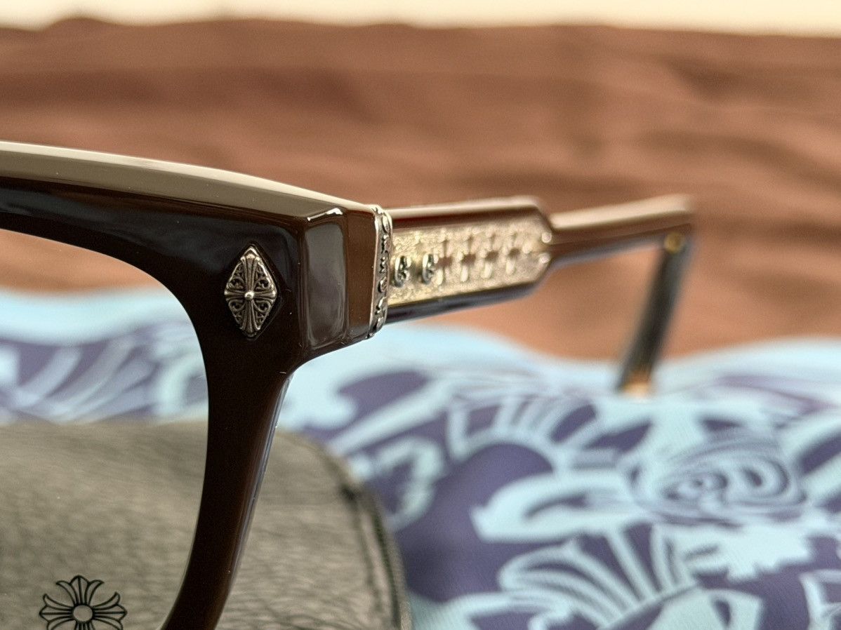 Chrome Hearts AMBIDIXTROUS Glasses Brown & Sterling Silver Size ONE SIZE - 4 Thumbnail