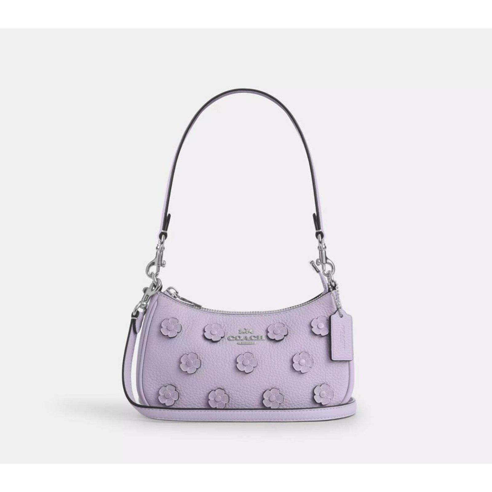 Coach NWT Coach CAJ98 Teri Mini Crossbody Floral Applique Lilac Size ONE SIZE - 6 Thumbnail